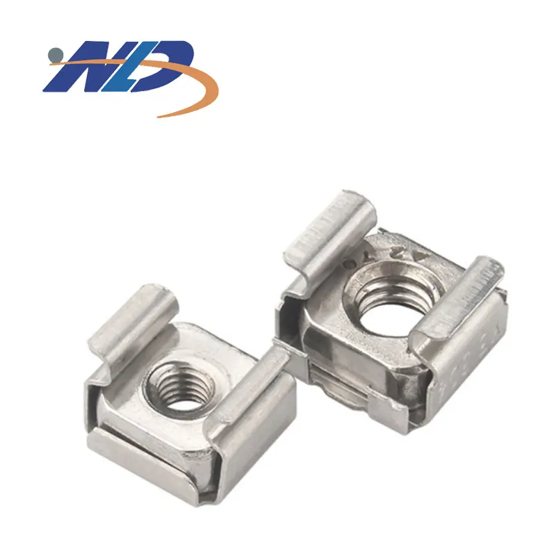 Oem Custom Fabrication 304 stainless steel square clamp galvanize Zinc-nickel Hex lock cage nut