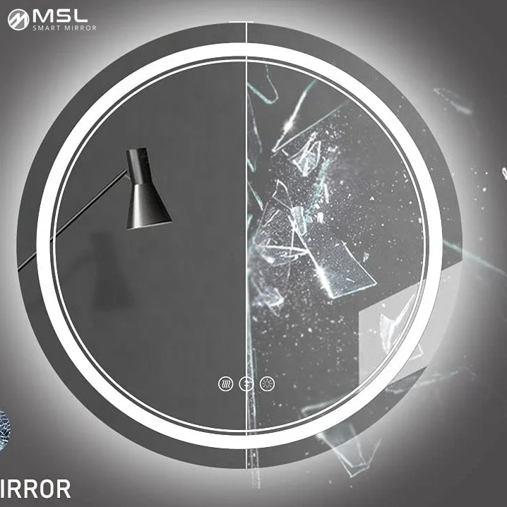 2021 pretty see lighted makeup mirrors touch screen 16 leds round cosmetic mirror magnifying mirrors