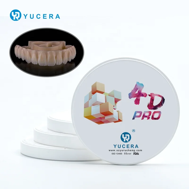 Лидер продаж многослойный циркониевый блок Yucera 4d pro для CE/ISO полного арочного моста