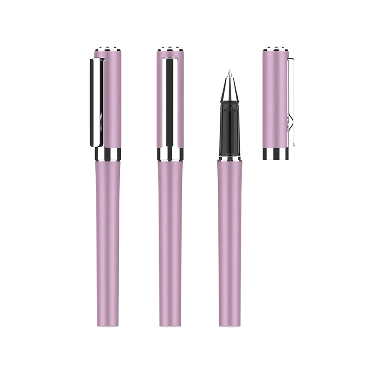 Гравировка розовая Роскошная розовая Золотая цветная металлическая шариковая ручка