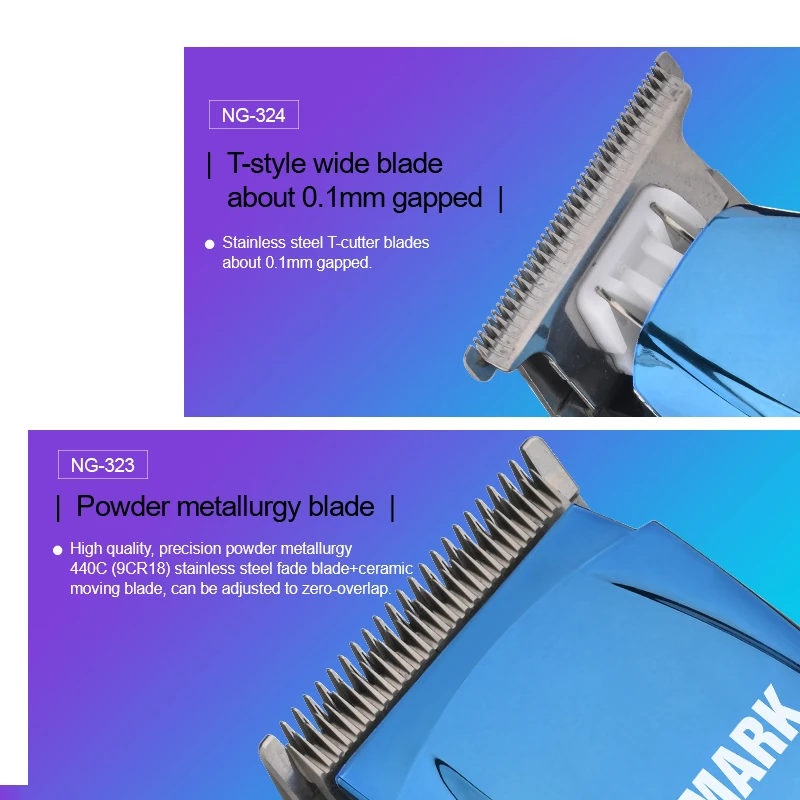 WMARK NG-603KIT Wholesale Rechargeable Grooming Haircut Kit Electric Barber Salon Hair Clippers Detail Trimmers Clipper Set