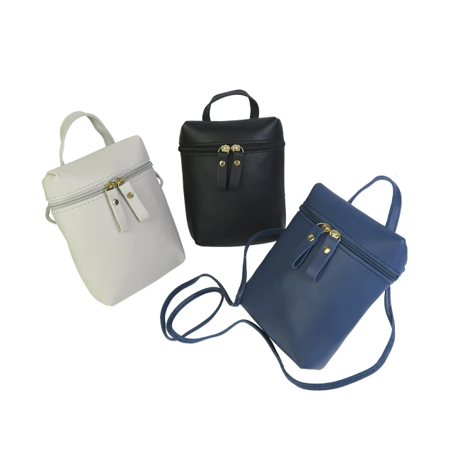 Side Crossbody Zipper Pouch Simple Solid Color Ladies Hand Bags Shoulder