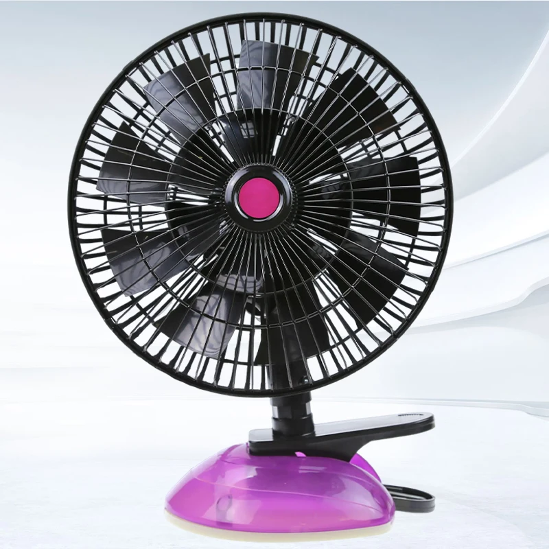 11inch Fan For Car 12V/24V 16 Blades Electric Car Fan Auto Cooling Air Oscillating Car Fans For Truck SUV RV Boat