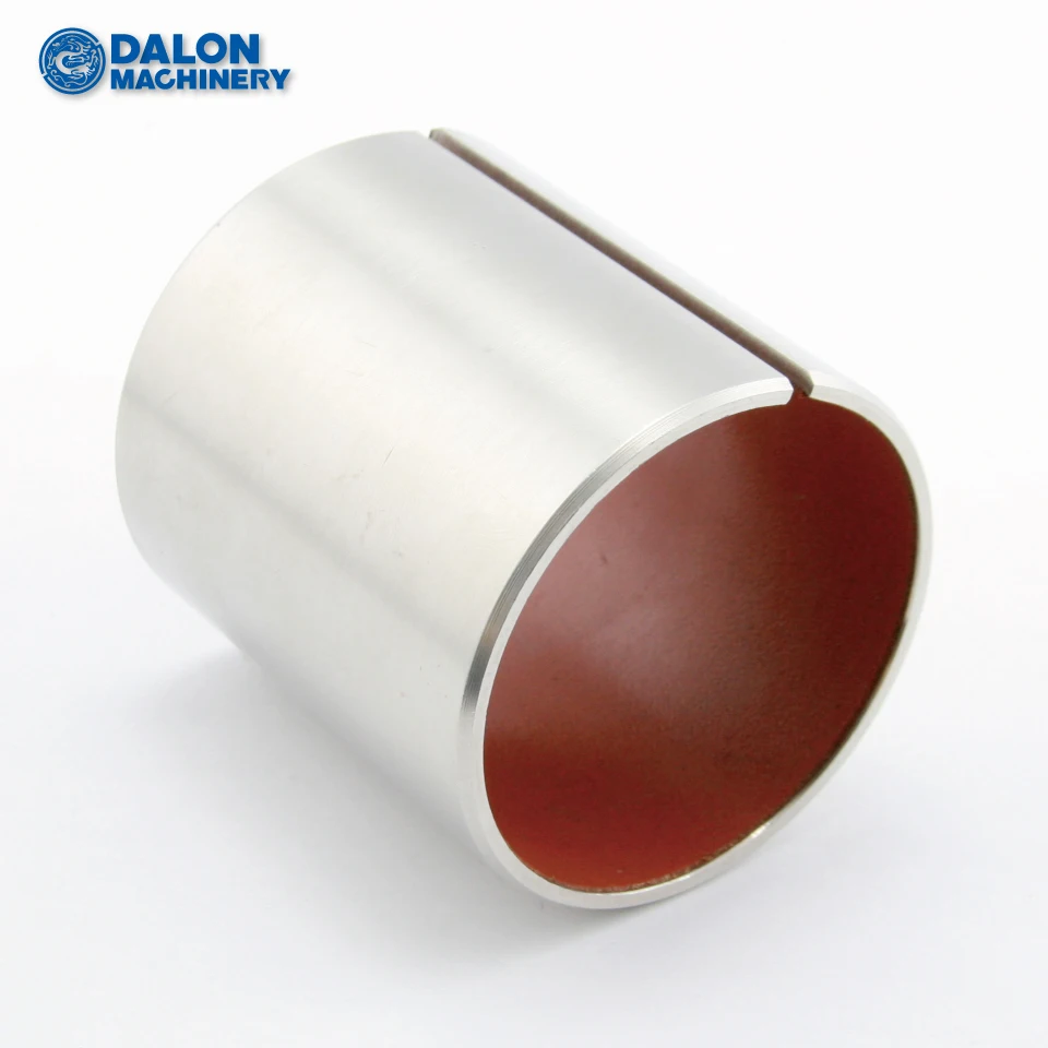 self-lubricating sheet metal lead free PTFE split steel trunnion bushings