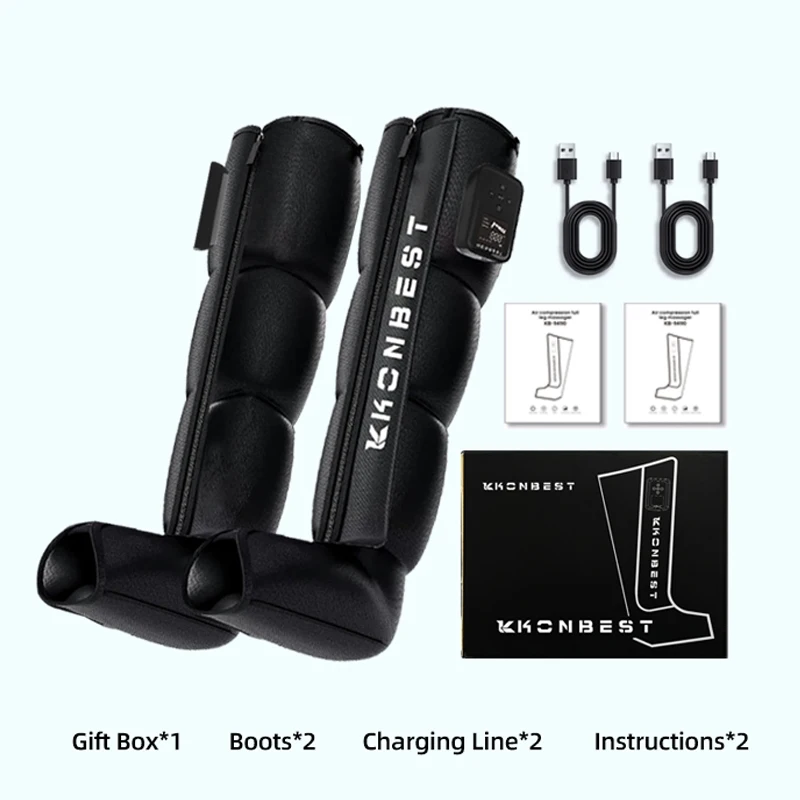 Professional Portable Wireless Therapy Recovery Boots Full Leg Massager Recovery Boots System Air Compression Pump