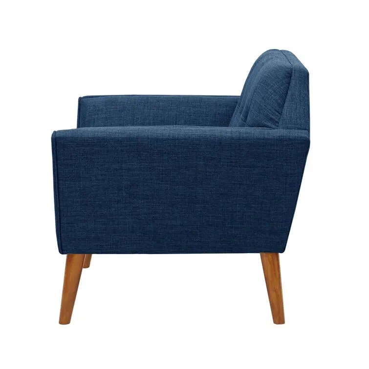 Hot Selling Modern New Design Polyester Wide Blue Comfortable Sofa Leisure Chair Armchair