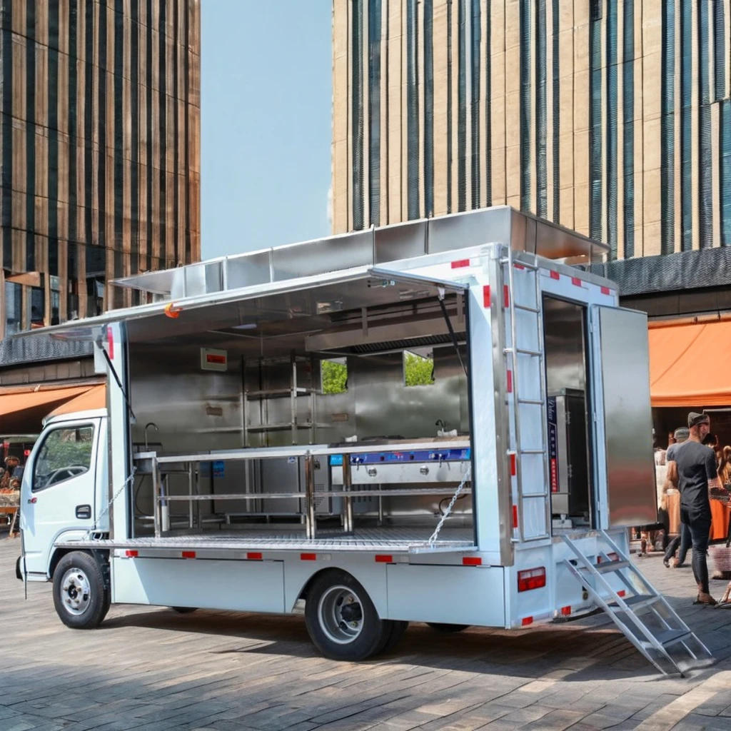 China manufacturer stainless steel trailer Snack Car Mobile Ice Cream Food Coffee Food mobile kitchen trailer