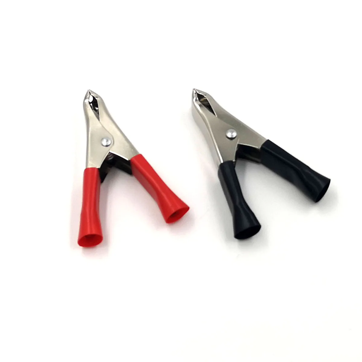 Wholesale Prices, Colors: Black and Red, Nickel Free, Plated 20Amp Alligator Clips with PVC Boots