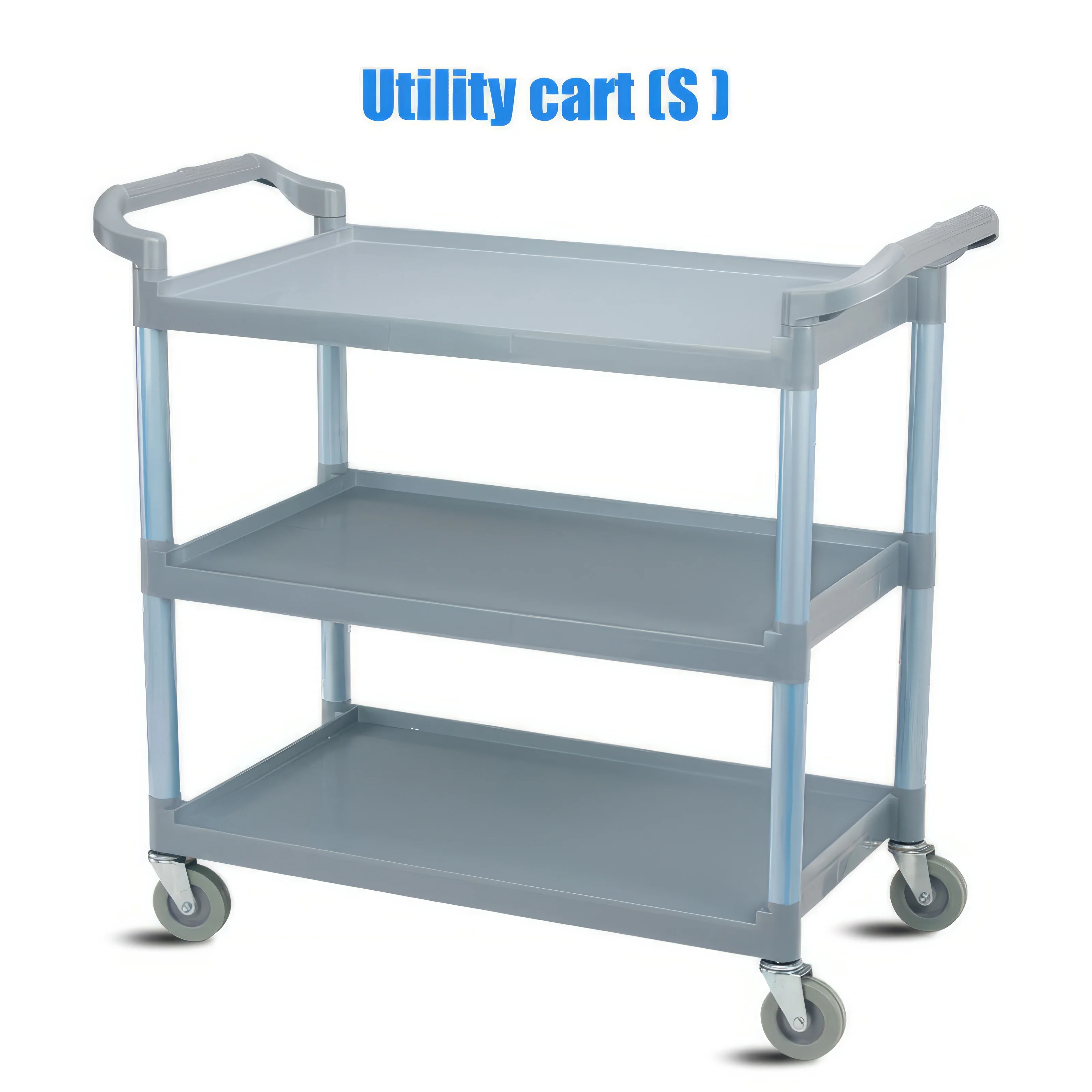 Fast-czech AF08176 Small three-layer plastic multi-purpose beverage trolley Commercial catering kitchen bus trolley