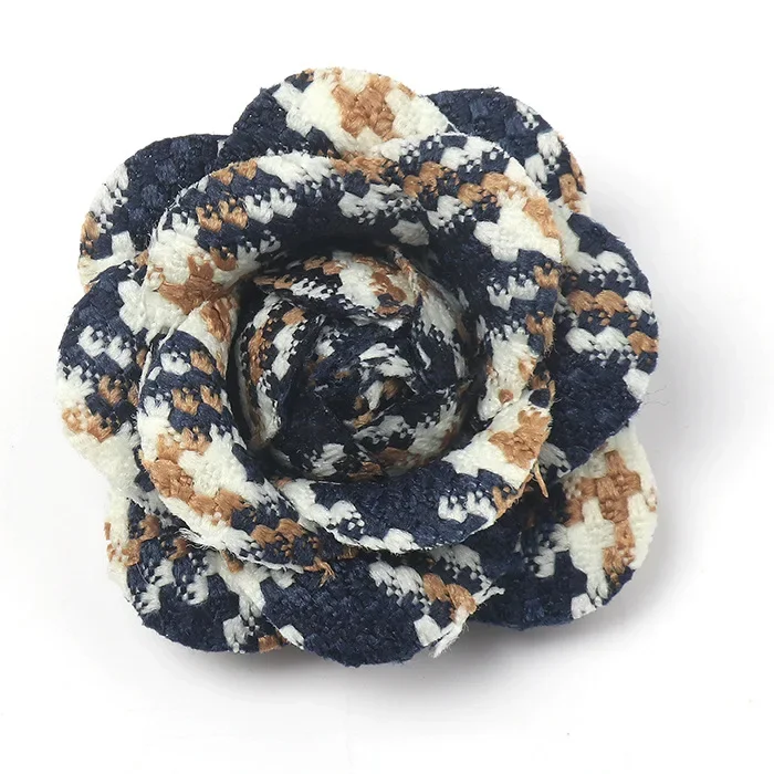 2023 4.5cm  fabric art camellia flower for brooch corsage shoes flower hair accessories