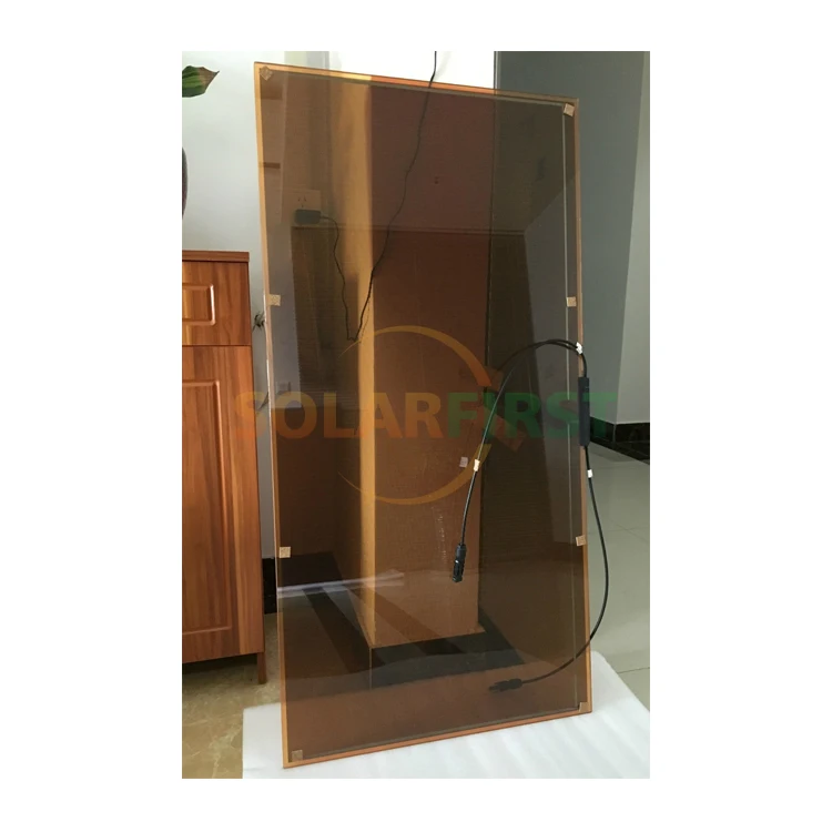 Solar First Customization Color Green Blue 40% Transparency CDTE Solar Panel Thin Film For BIPV