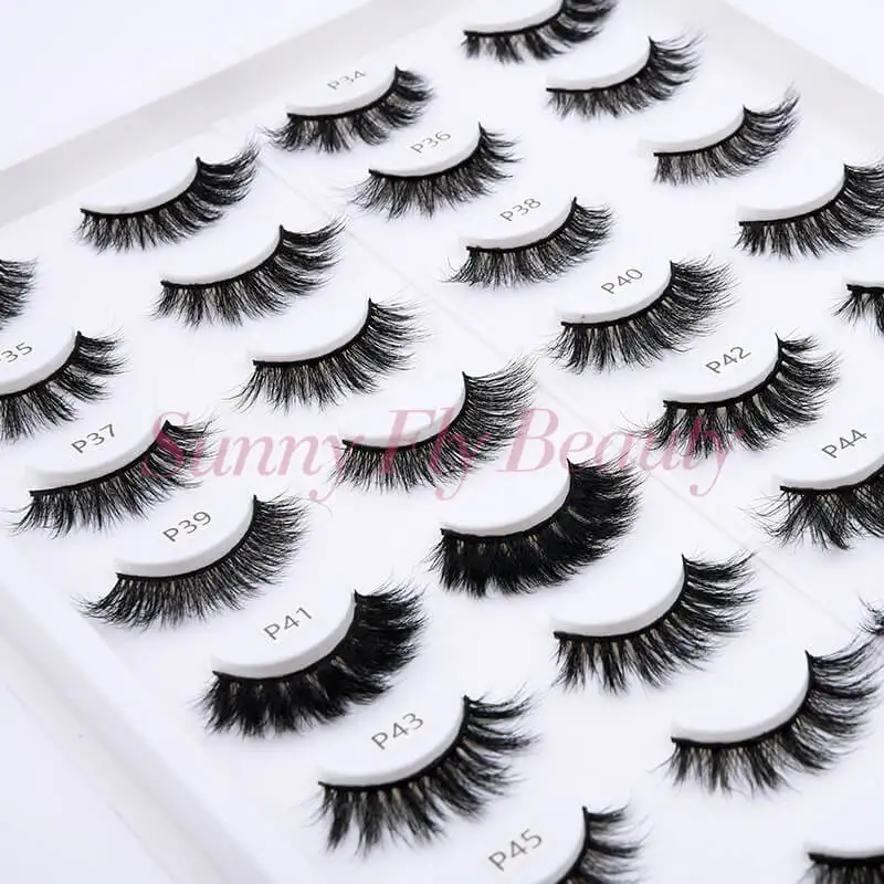 Лидер продаж, новый простой венчик на Хэллоуин 5d 6d, коричневые блестящие полуугловые вьющиеся женские короткие норковые ресницы, пучок оптом