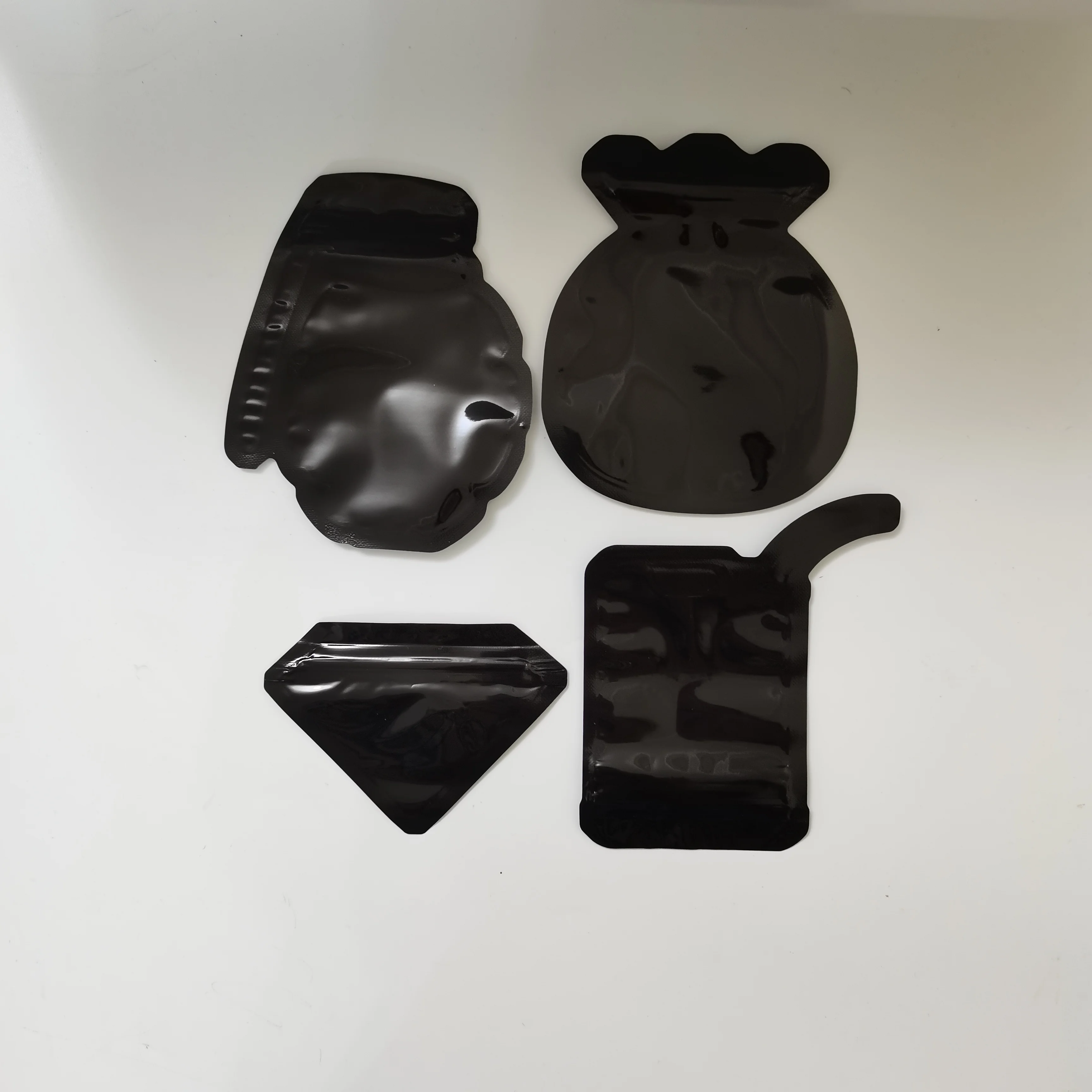 Mini Pack Irregular Smell Proof Special Shaped Plastic Die Cut Custom Design Mylar Ziplock Bag