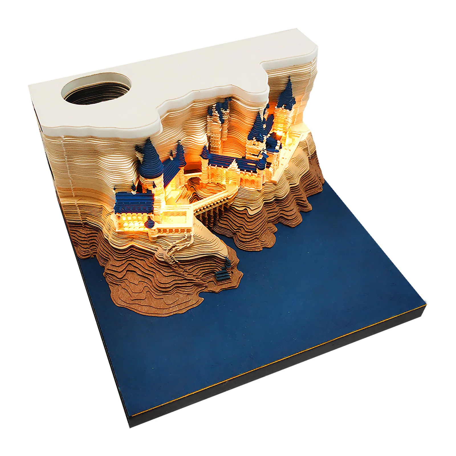 Harry 3D Puzzle Tear off 2025 Calendar 3D Sticky Note Paper Hogwarts castle calendar