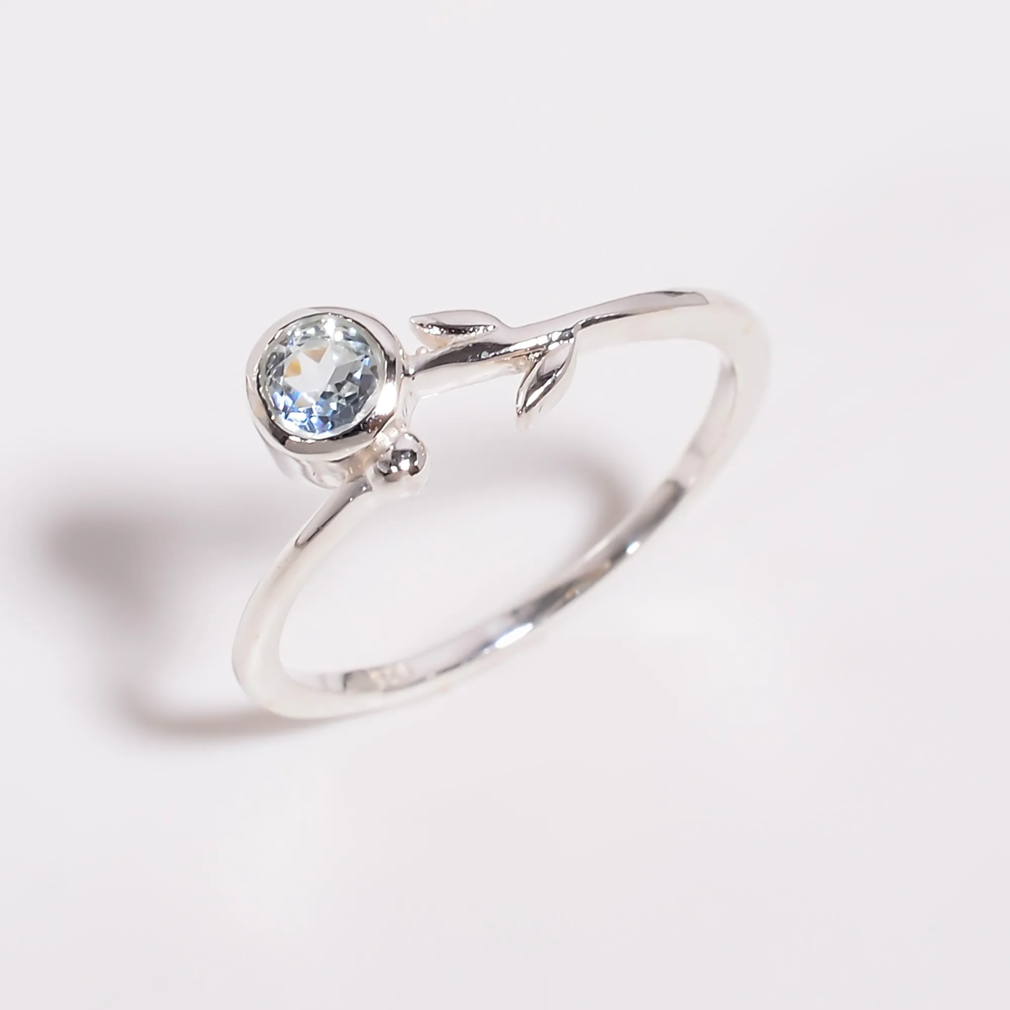 925 Sterling Silver Ring Natural Round Cut Citrine Gemstone Minimalist Ring Size US 9, 925 Silver Jewelry Exporter, Fine Jewelry