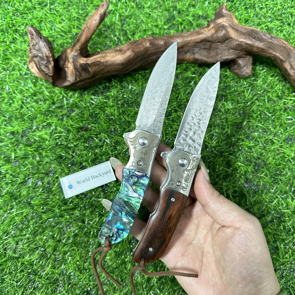 Wholesale Chinese Advanced Technology Low Price D2 Foldable Damascus Folding Pocket Knife Supply Reasonable Price Pocket Knives