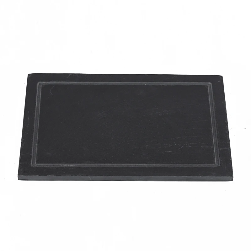 
2019 wholesale slate serving tray homeware small marble slate black rectangle charcuterie cheese board 