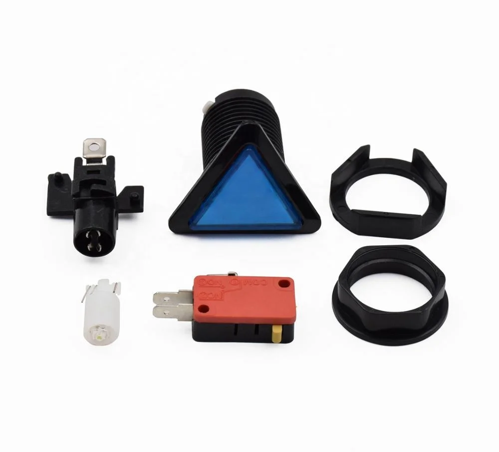 
high quality casino slot POG game machine triangle illuminated square push button switch 
