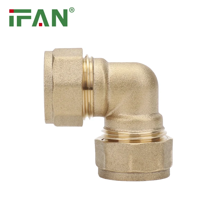 IFAN Hot Sale Brass Joint Plumbing Water Tube Connector Ferrule Brass Compression Fitting Copper Pipe Brass Fitting