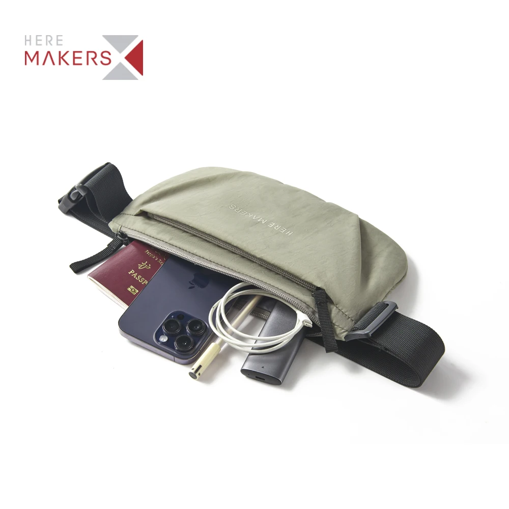 High quality Customize Logo Multi Function Zipper Unisex Bum Bag Fanny Pack Waterproof Nylon Sports Waist Pack Bag