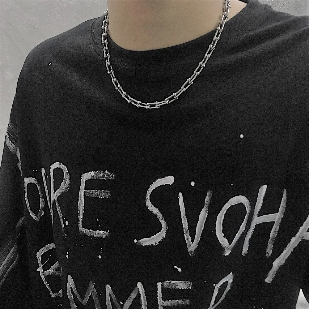 VAF U-Shaped Screw Designer Link Necklace Hip Hop Chain Choker Collar Necklace For Men