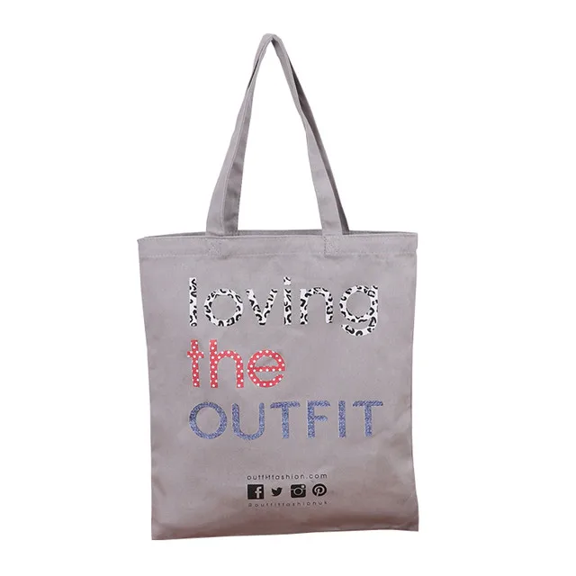 
Cheap Wholesale Heavy Duty Custom Print White 12oz Cotton Calico Canvas Shopping Beach Tote Cloth Bag 