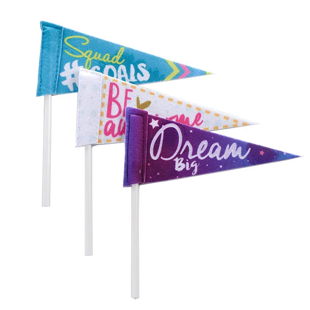 Felt flag sports club customized printed felt bunting sport felt triangle pennant banner