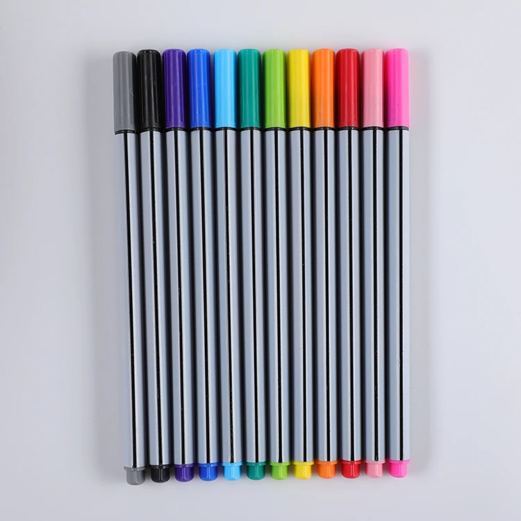 
Factory direct sale non tonic safe fiber tip triangular water color brush marker pen set in Art Markers 