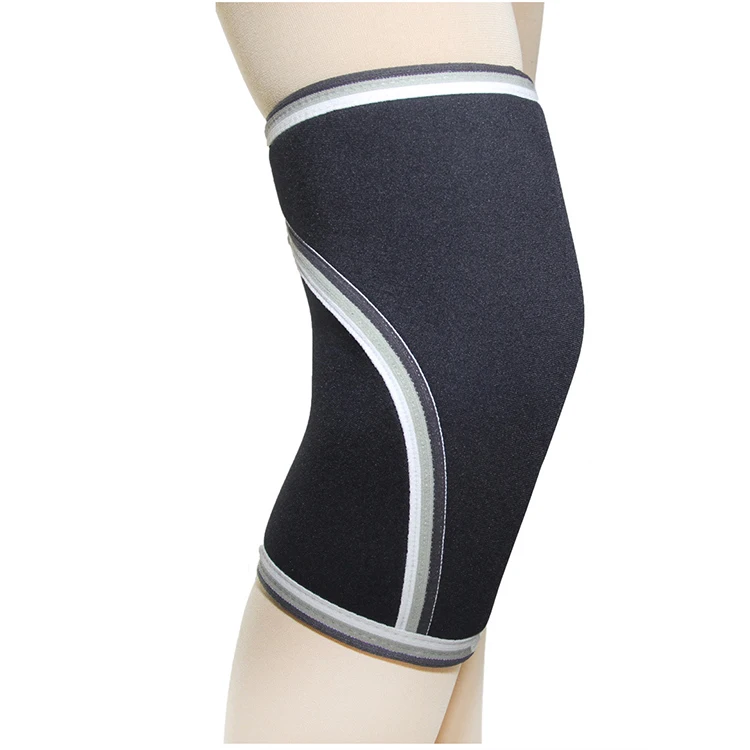 
Custom 7mm Neoprene Elastic Weightlifting Patella Knee Brace Support For Outdoor Sport 