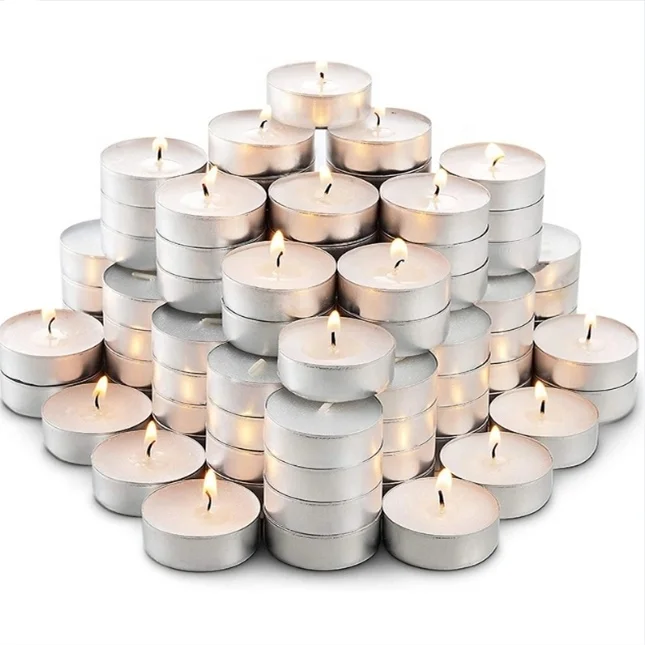 8-23g 100pcs/bag Round Shape Paraffin Soy Wax Scented Tea Light Candle