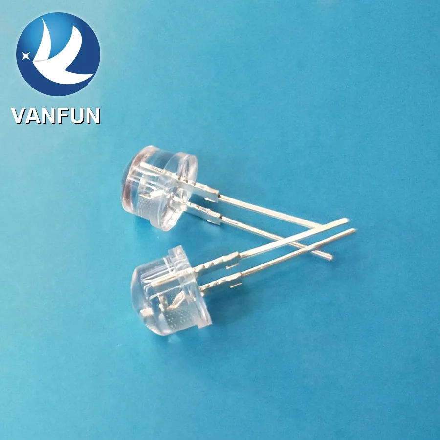 Vanfun Best Seller Transparent LED Straw Hat with 5mm round Head Features Green Yellow Blue Emitting Diodes