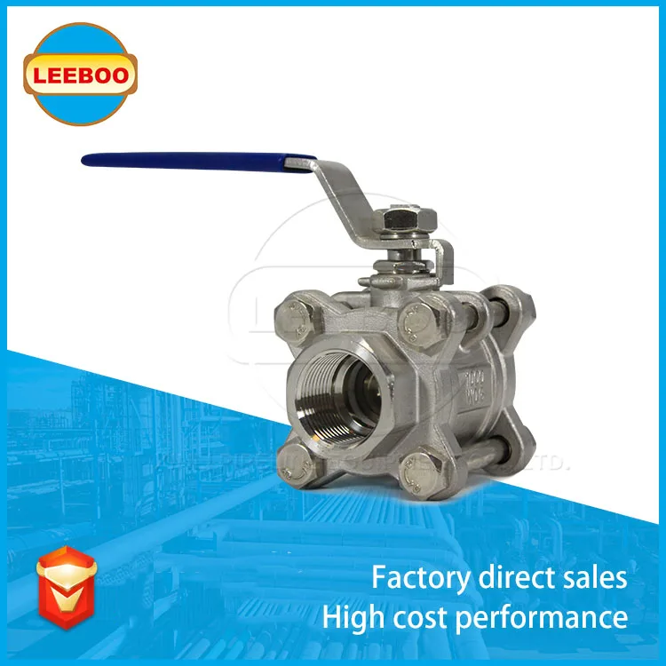 Factory hot sale DN50 sanitary BSP NPT female internal screw thread manual one piece ss 316 stainless steel ball valve for steam