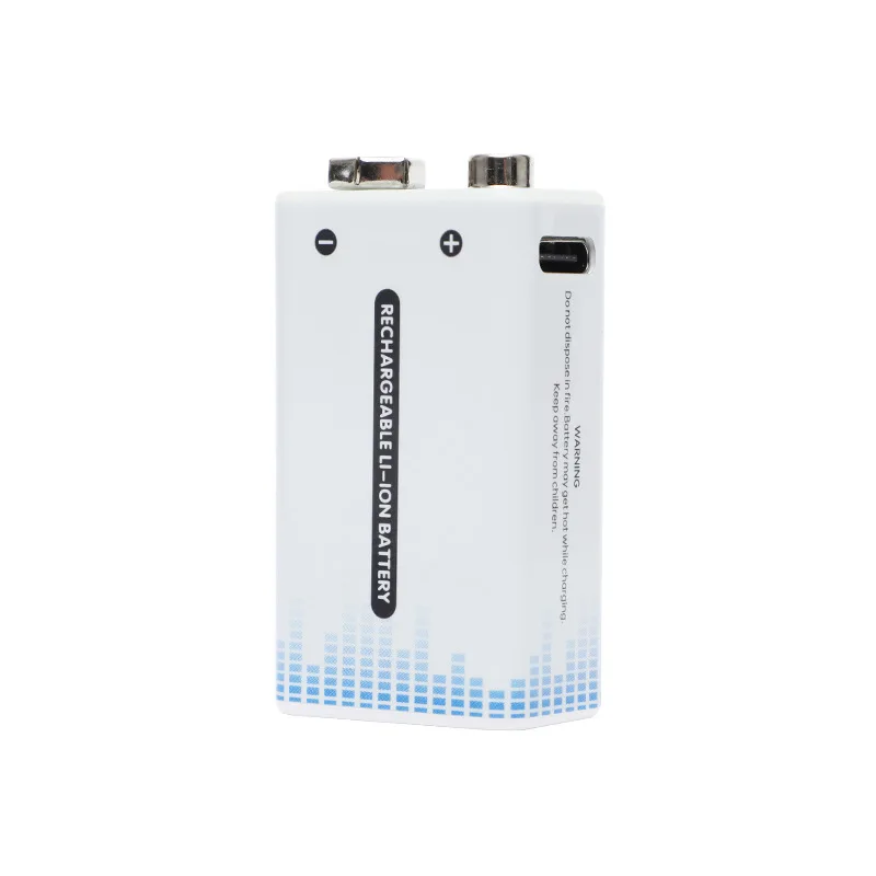 Высокая емкость перезаряжаемые литий-ионные батареи 9 В 1000 мАч 6F22 USB Type C литий-ионная батарея для электронного инструмента