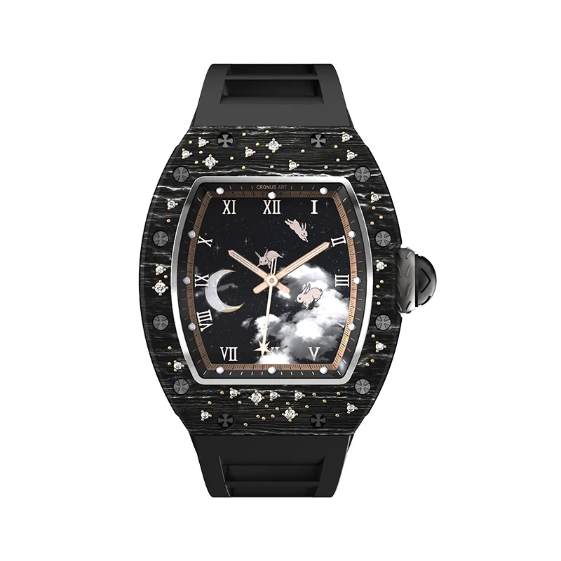 Original Carbon Fiber Mechanical Watch for Men - Luxury Automatic Watch with Custom Logo