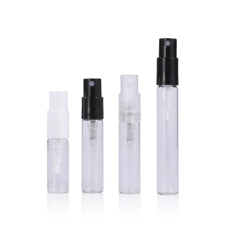 Wholesale 2ml 3ml 5ml Crimp Cap Empty Glass Spray Atomizer Perfume Tester Bottles