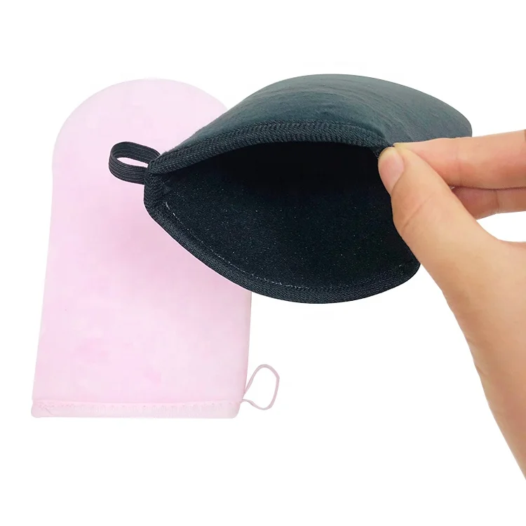 
Manufacture fashion bake tanning mitt 100% velvet double sided tanning glove 