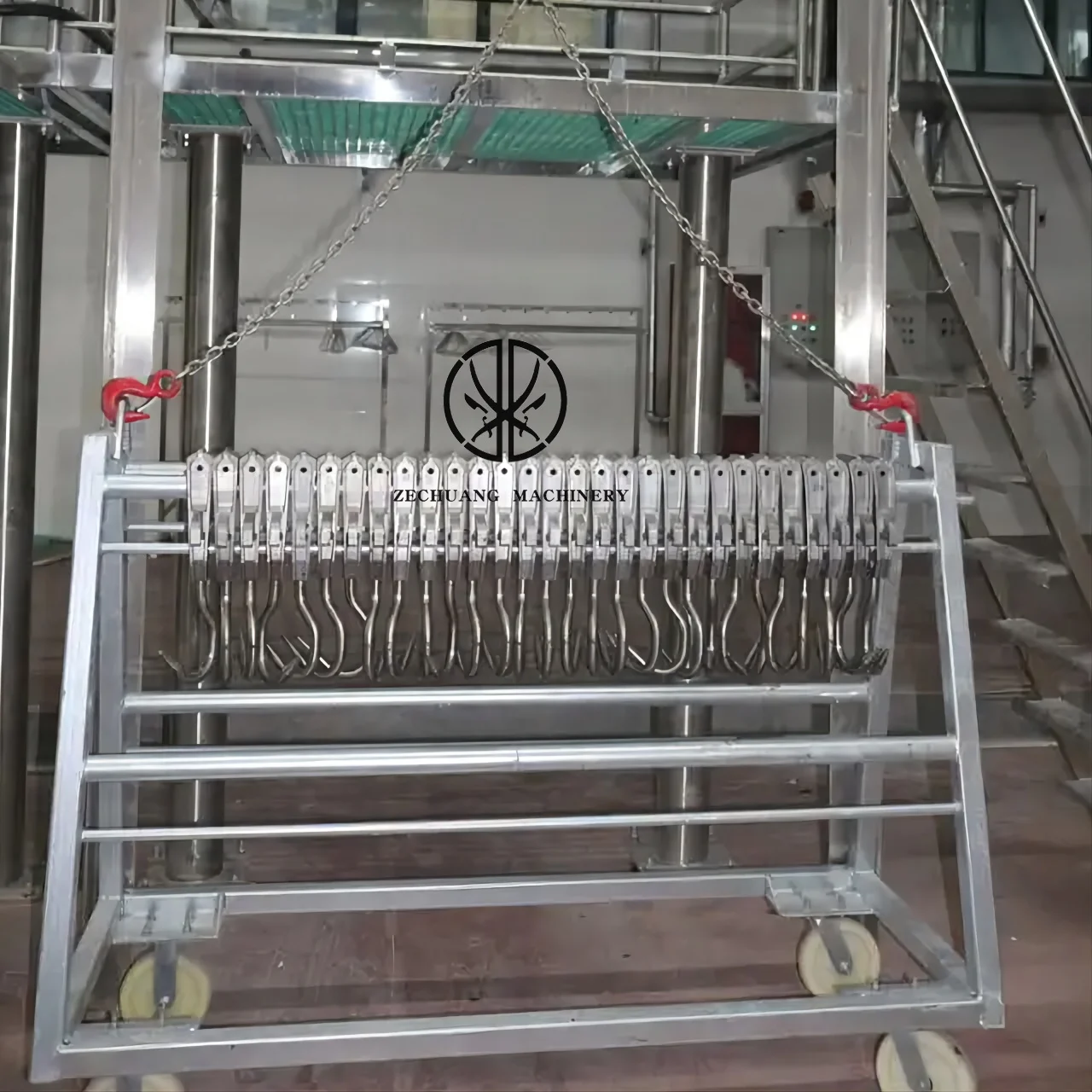 Halal Convenient fast Slaughter Line For Cattle wheelbarrow Pulley Hook For Slaughtering Equipment For Abattoir Hooks