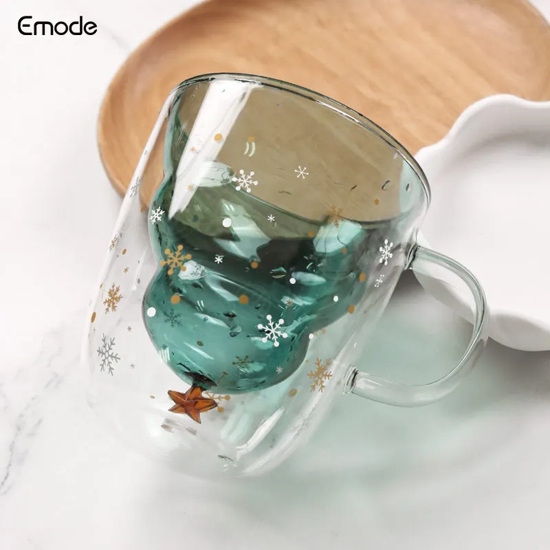 Елочные кофейные кружки с крышкой