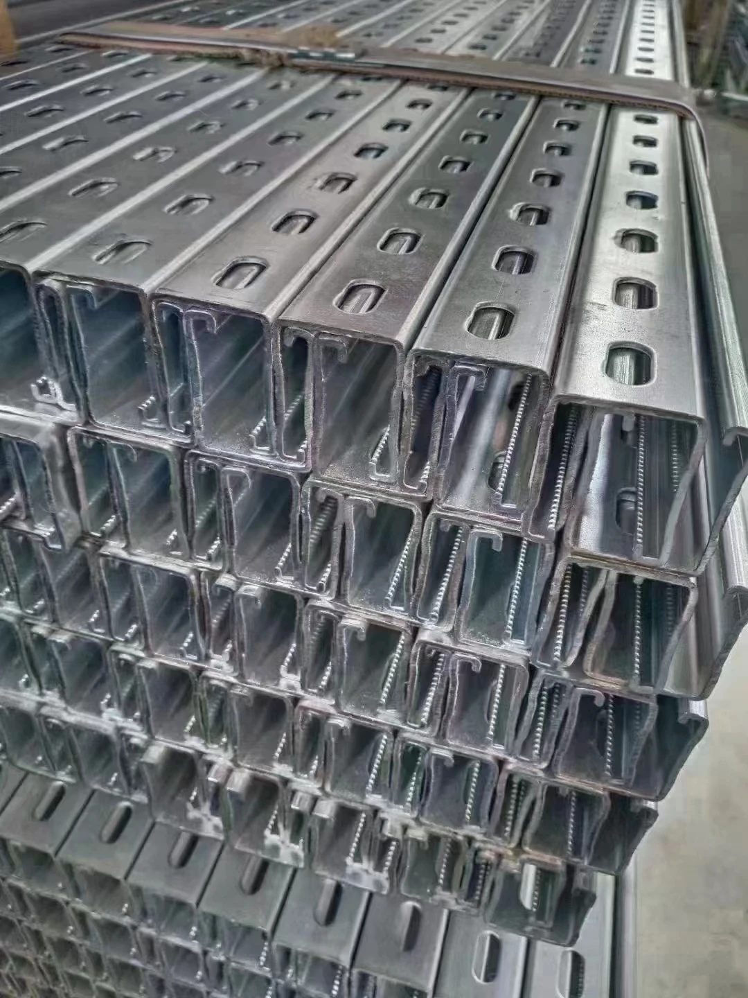 Galvanized profile c channel slotted perforated shaped steel profile strut channel