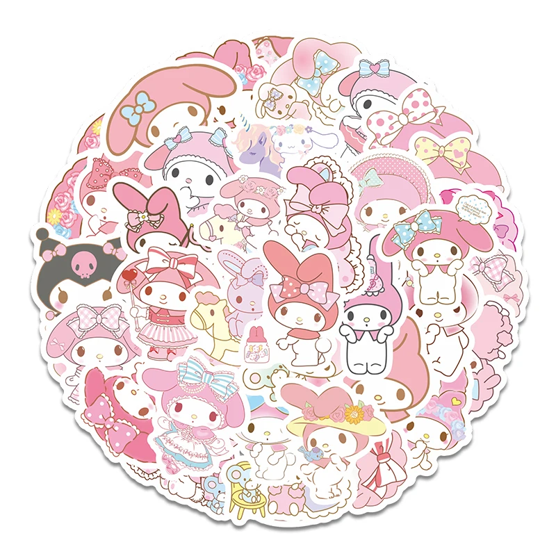40 шт. My Melody kuromi мультфильм дети виниловые водонепроницаемые вырезанные наклейки