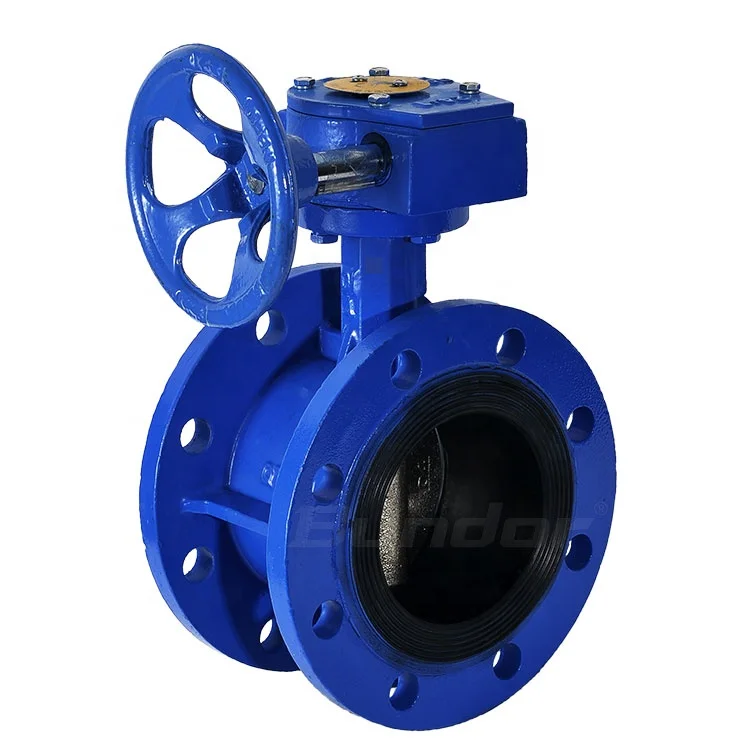 
Bundor Class 150 DN200 Double Flanged Butterfly Valve EPDM Seated Ductile Iron 8 inch Butterfly Valve 