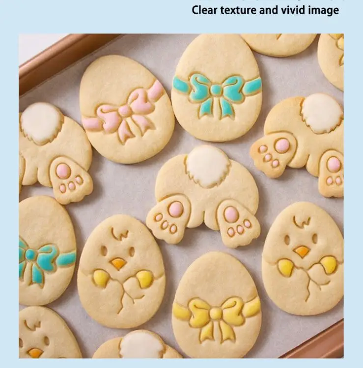 Cake Tools Easter Bunny Rabbit Chick Bunny Egg Plastic Mold Decorating Cupcake Decorating Fondant Tool Easter Mold