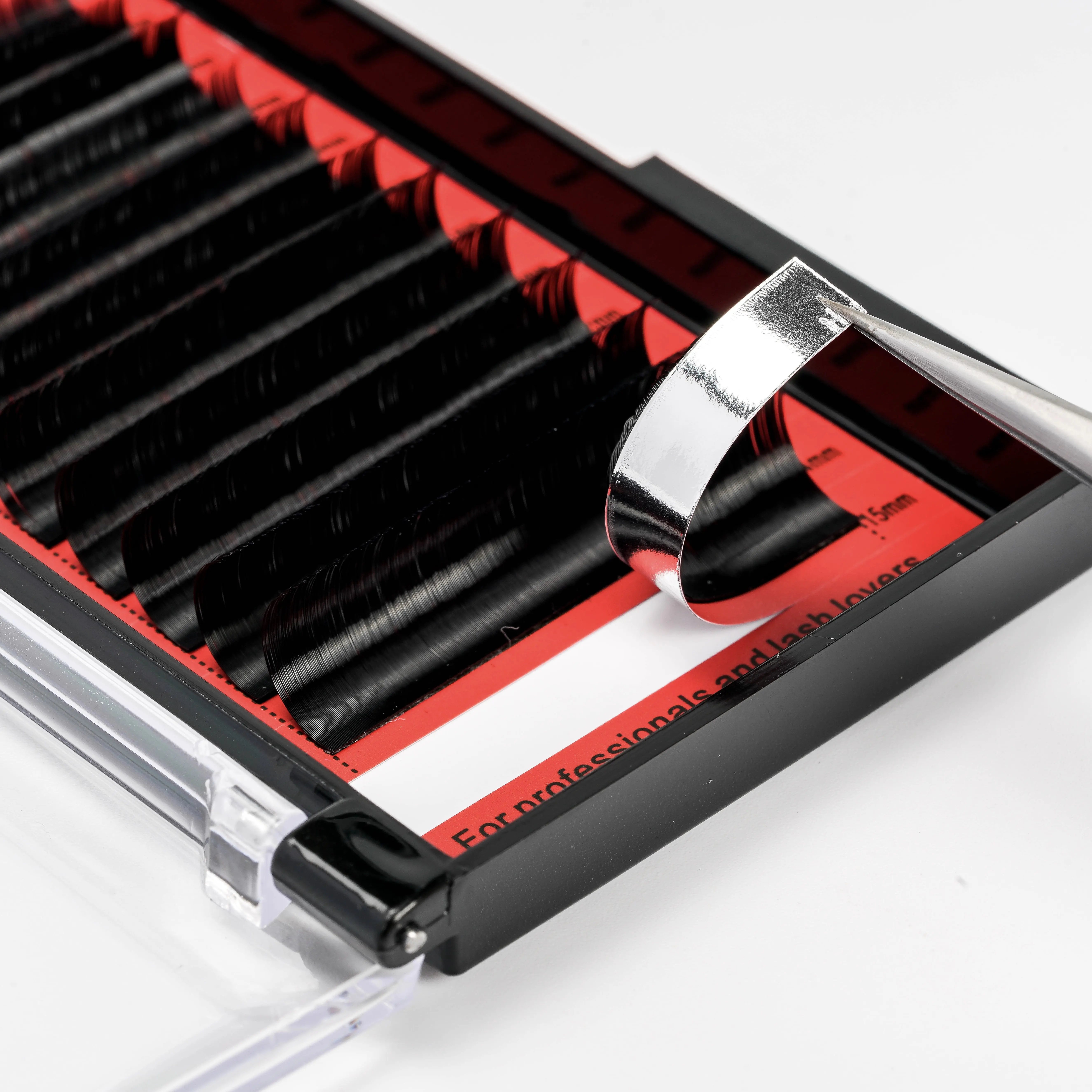 Big stock 12 rows Silk Individual Eyelash Extension Supplier Lashes Extension Private Label for Professional