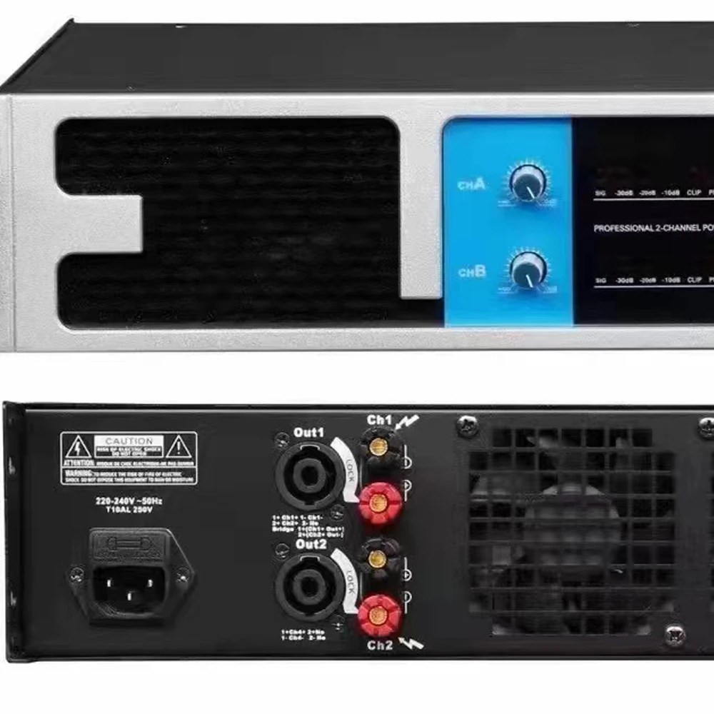 CA6400 4 Channel Digital Power Amplifier 7000W Peak Stage Karaoke AMP 4x850 Watt RMS 20-20KHz For Subwoofer Speaker 2 Way 3200W