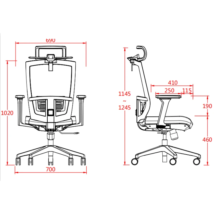 China Manufacturer Supplier Adjustable Office Chair Ergonomic Office Mesh