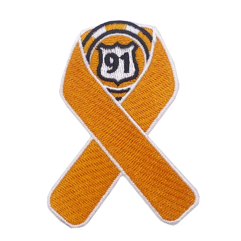 Custom Cancer Awareness Ribbon Embroidery Boutique The Orange Number 91 Embroidery Applique Designs Accessories For Girls Gift