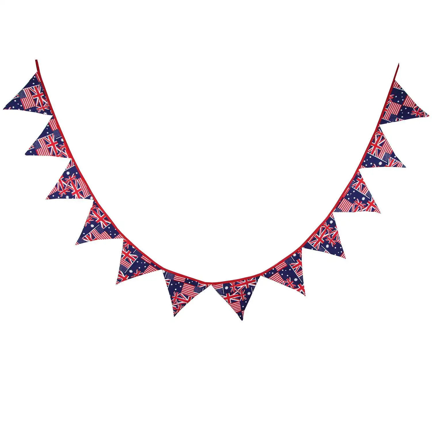 American star-striped rice decorated triangle flag