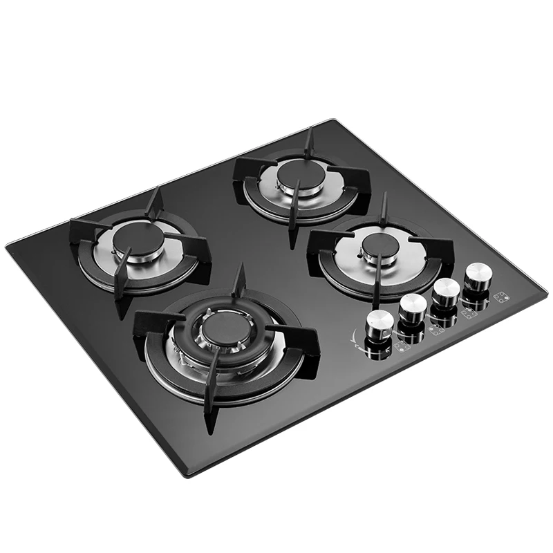 Factory Sales Built In Gas Cooker Black Cheap Price 4 Burner Electric Gas Hob Stove