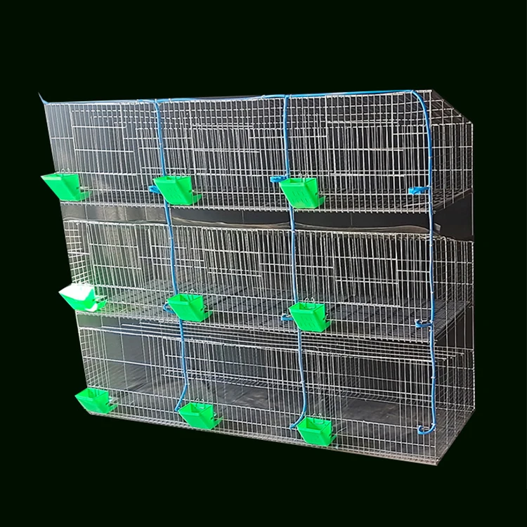 9/12 Doors Rabbit Breeding Cages Commercial Rabbit Cages With Automatic Feeder And Drinker System