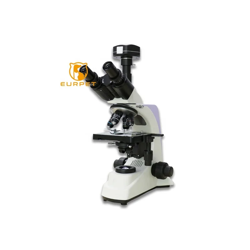 EUR PET Factory Price Medical Lab Optical Biological Binocular Trinocular Microscope With LCD Display